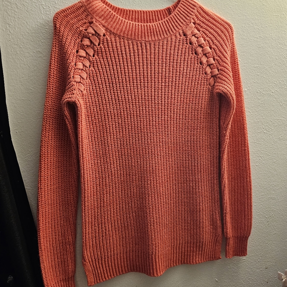 So Knitted Sweater, Size Small, Pink In Color